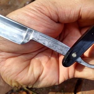 P. Eisemann gun metal straight razor